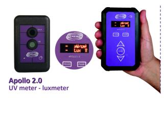 Apollo 3.0 bezdrôtový UV meter a LUX meter